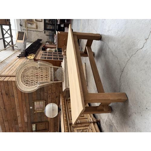 Solid Oak Farmhouse Table For Sale - Image 14 of 14