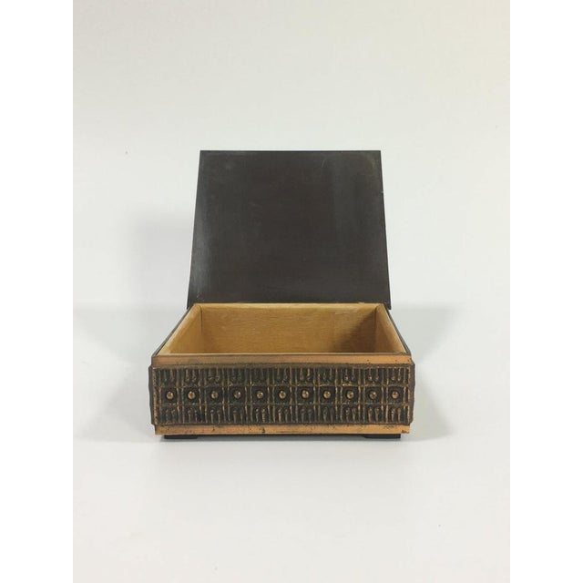 Metal Mid-Century Bronze Cigarette Box, 1970s For Sale - Image 7 of 10