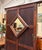 Wood Antique English Oak Hall Tree With Lift Top Seat, Umbrella Drip Trays, Mirror & Coat Hooks c.1920 For Sale - Image 7 of 8