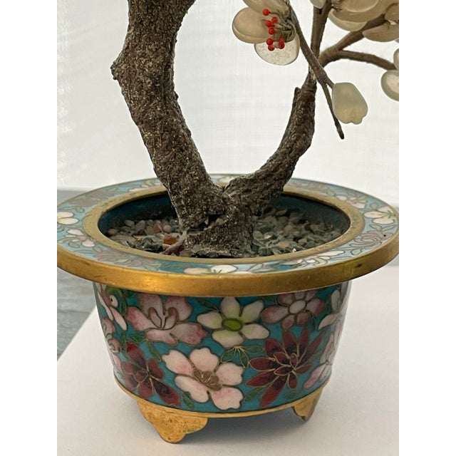Vintage Miniature Chinese Hard Stone Bonsai Tree For Sale - Image 4 of 12