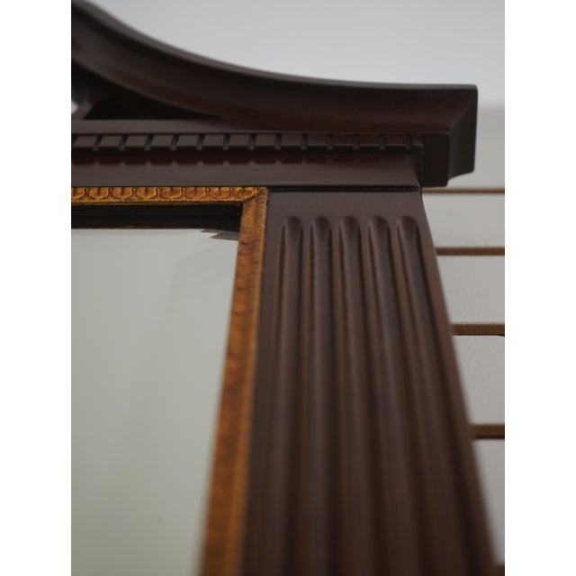 Henkel Harris Henkel Harris Mahogany Broken Arch Wall Mirror For Sale - Image 4 of 11