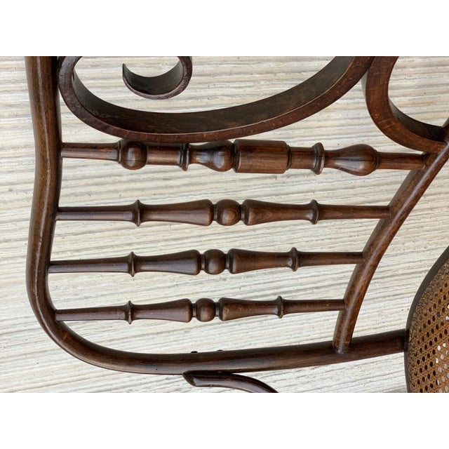20th Century Bentwood Sofa in the Thonet Style, circa 1925, Caned Seat For Sale - Image 13 of 18