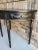 Wood Lane Venture Bespoke Black & Gilt Painted Demilune Console Table For Sale - Image 7 of 11