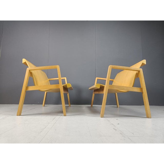 Mid-Century Plywood Benches by Alvar Aalto, 1960, Set of 2 For Sale - Image 10 of 13