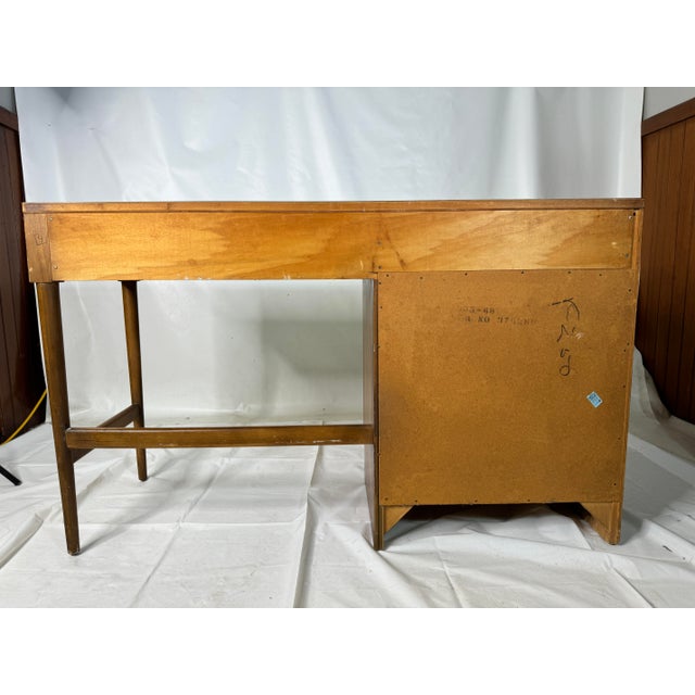 Lane Furniture Mid Century Lane Walnut Office Desk For Sale - Image 4 of 12