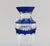 Mid-Century Vase in Clear and Blue Art Glass For Sale - Image 4 of 9