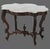 Victorian Antique Victorian Carved Walnut & Beveled Marble Turtle Top Table 1890s For Sale - Image 3 of 12