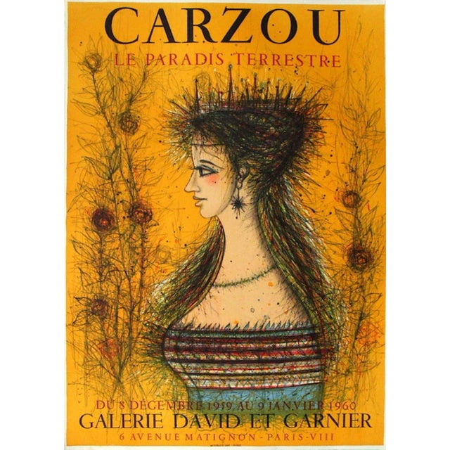 1959 Jean Carzou Le Paradis Terrestre Poster For Sale