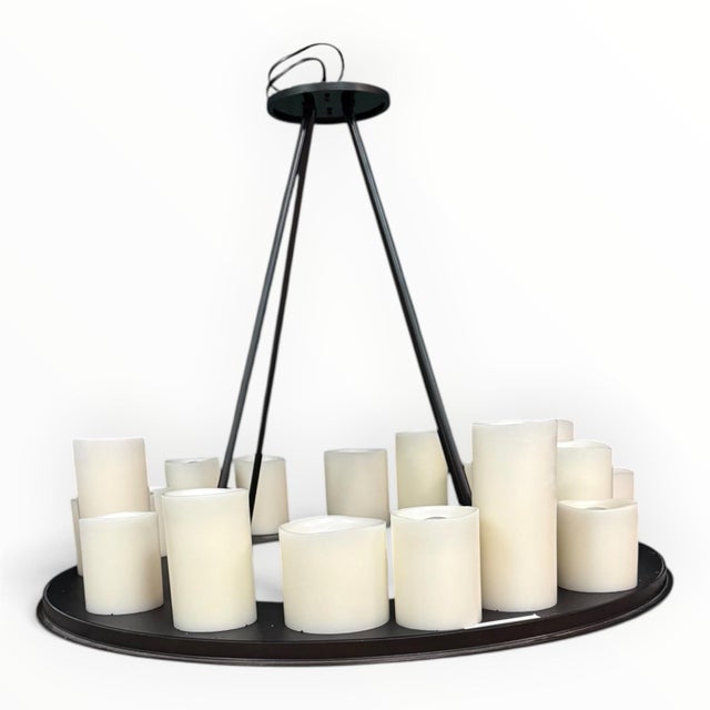 Contemporary Kevin Reilly for Holly Hunt Round 17-Light Hemel Chandelier For Sale - Image 3 of 7