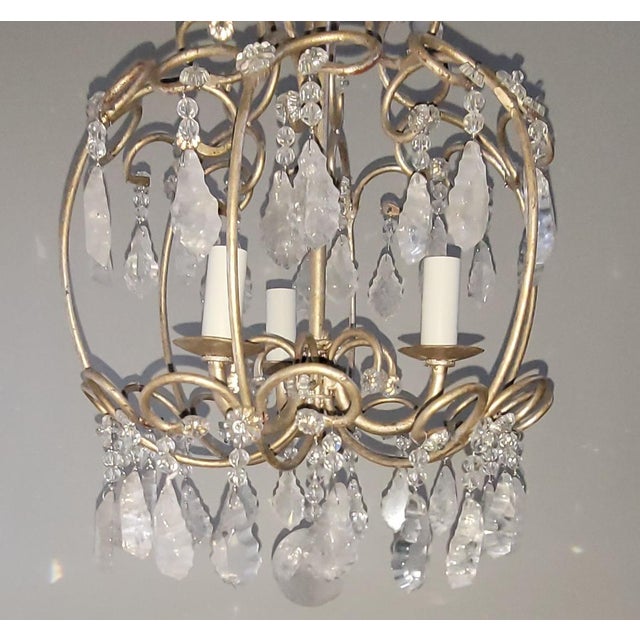 3-Light Small Chandelier by Mario Lighting Inc For Sale - Image 4 of 8