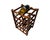 1960s Vintage Mid Century Modern Solid Walnut Wine Rack 15 Bottle For Sale - Image 5 of 8