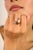 Rose Gold Plated Zircon Studded Bochic Dome Ring- Size 6 For Sale - Image 4 of 10
