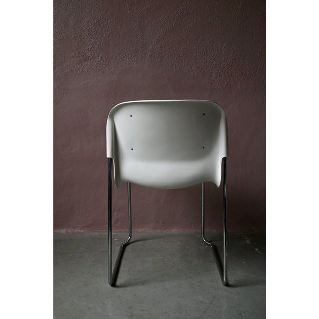 Space Age Model SM400K Chairs in Plastic and Chrome by Gerd Lange for Drabert, West Germany, 1980s, Set of 6 For Sale - Image 11 of 15