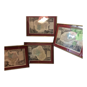 Set of 4 Antique French Maps