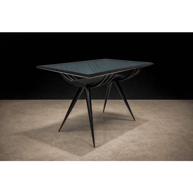 Side Table in Hardwood & Glass, Giuseppe Scapinelli, 1950s For Sale In New York - Image 6 of 8