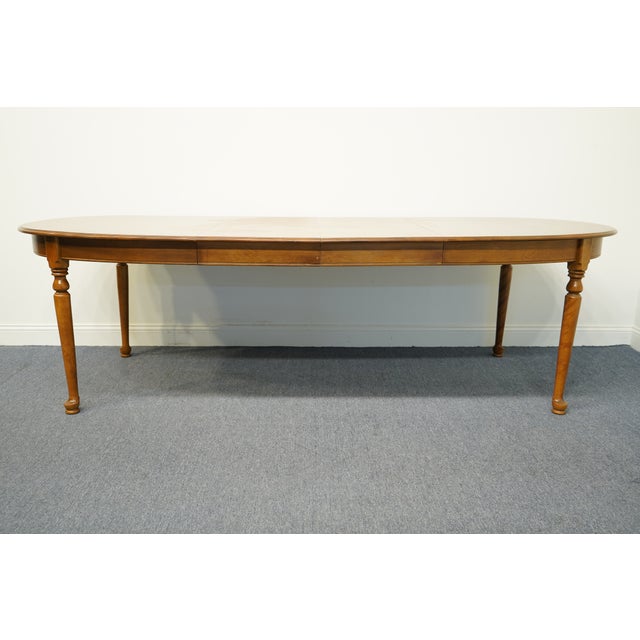 Ethan Allen Heirloom Nutmeg Maple 101" Oval Dining Table 106114 Chairish