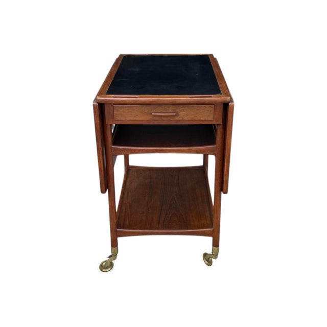 Mid-Century Modern 1960s Scandinavian Danish Modern Bar Cart by Ludvig Pontoppidan For Sale - Image 3 of 15