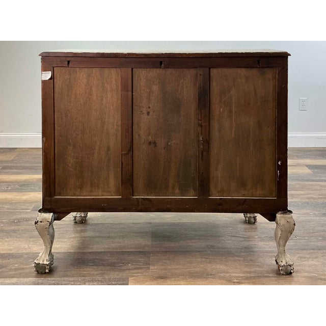 French Provincial 1940s French Louis XV–Style Hand-Painted Secretary Desk by Desbordes, Paris — Provenance Louis Louis Antiques, Greenwich For Sale - Image 3 of 16