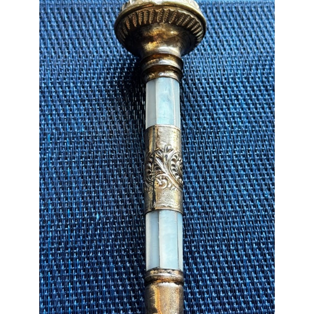 Traditional Two Large Magnifiers With 19th Century Gilded and Mother-Of-Pearl Handles For Sale - Image 3 of 6