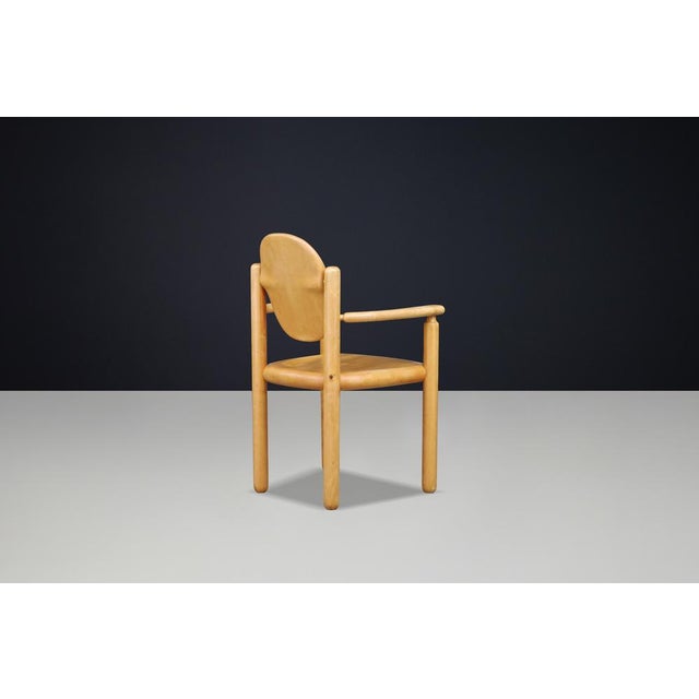Danish Modern Sculptural Beechwood Dining Chairs attributed to Vamdrup Stolefabrik, 1970, Set of 6 For Sale - Image 9 of 13