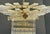 Metal Late 20th Century 7-Light Lucite Starburst Art Deco Revival Chandelier For Sale - Image 7 of 12