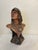 1900's Antique Chalkware Hiawatha Indian Bust Sculpture/Statue - Cigar Store Display For Sale - Image 4 of 9