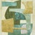 Mid-Century Modern Contemporary "Celadon" Collage in Vintage Mid-Century Frame For Sale - Image 3 of 6