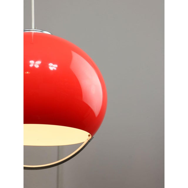 Italian Space Age Red Jolly Pendant Lamp from Guzzini For Sale - Image 6 of 18