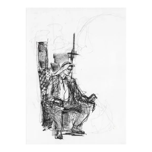 1950s Middle Eastern Figure Drawing