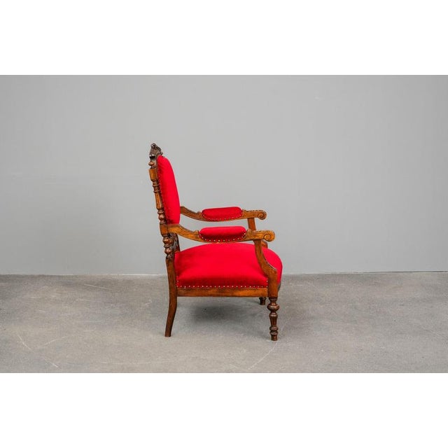Item: Armchair Period & Style: Historicism - Late 19th Century Features - Representative armchair with beautiful details -...