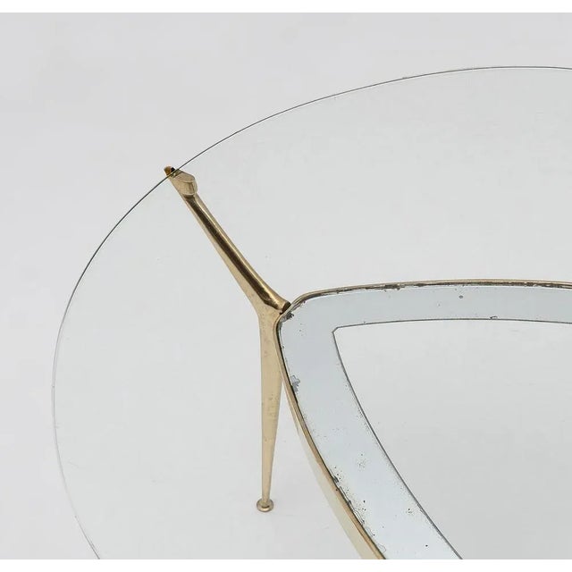 Italian Bronze and Glass Coffee Table attributed to Cesare Lacca for Fontana Arte, 1950s For Sale - Image 6 of 7