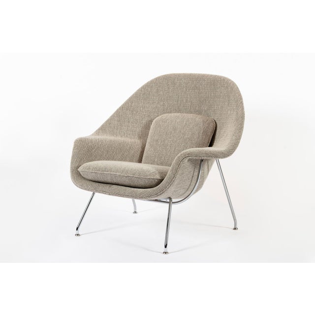 Mid-Century Modern Early Restored Mid Century Tan Womb Lounge Chair by Saarinen for Knoll, Multiples/Custom Available For Sale - Image 3 of 17