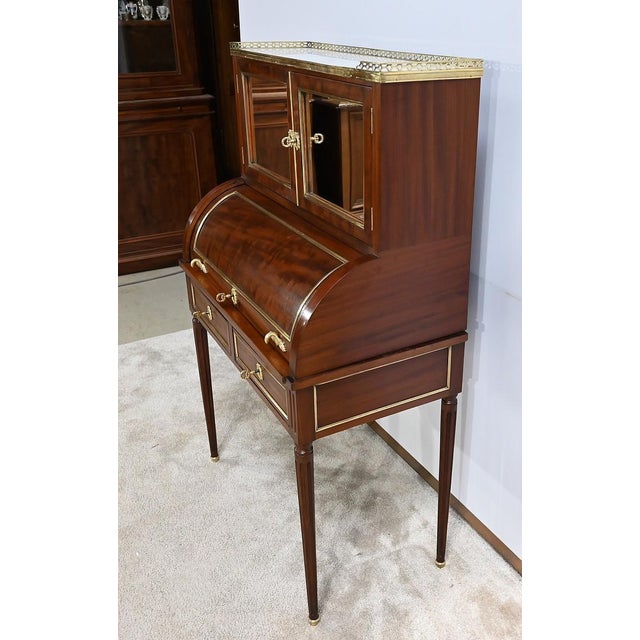Small Louis XVI Cylinder Secretary For Sale - Image 14 of 18