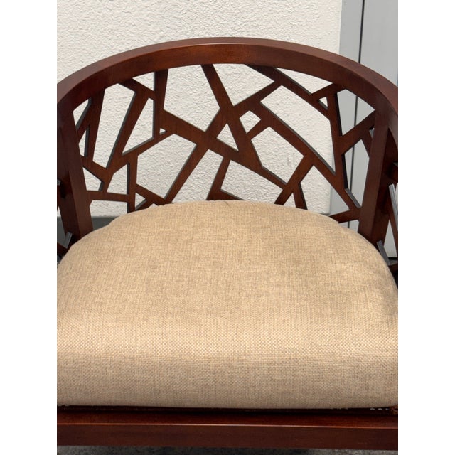 Wood Crate & Barrel Ankara Lounge Chair For Sale - Image 7 of 12