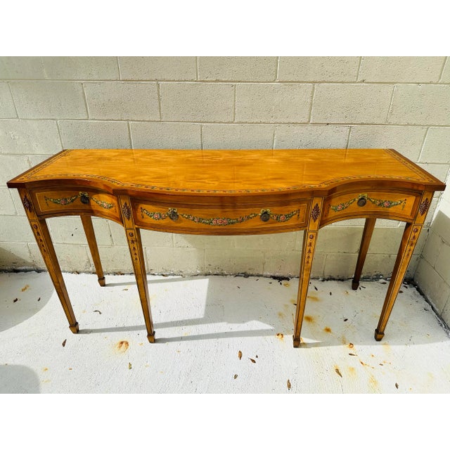 1980s Vintage Hand Painted Sideboard For Sale - Image 5 of 12