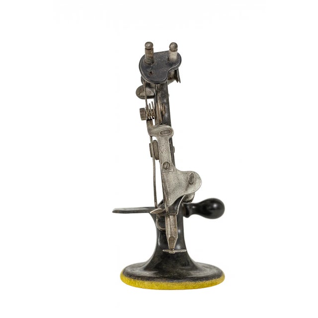 1920s Antique Singer Miniature Hand-Crank Sewing Machine — Circa 1910s–1920s Cast Iron Model For Sale - Image 5 of 6