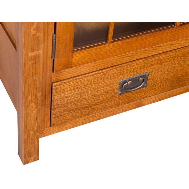 Mission Quarter Sawn Oak 48" Tv Stand For Sale In Chicago - Image 6 of 15