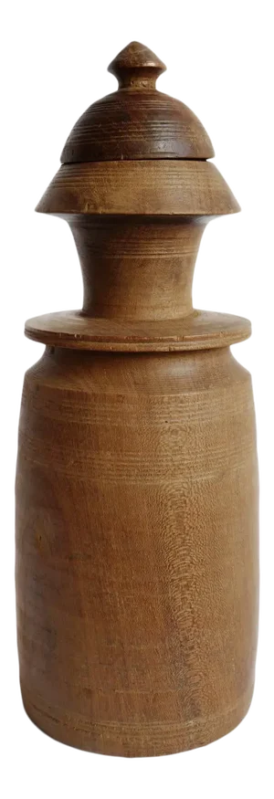 Antique Old Tekhi Wood Storage Jar