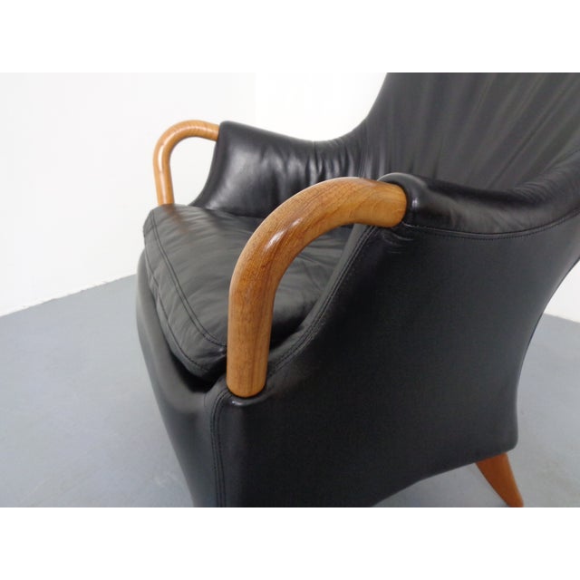 Tenor Leather Lounge Chair by Søren Nissen and Ebbe Gehl for Nielaus Jeki, Denmark, 1980s For Sale - Image 12 of 16