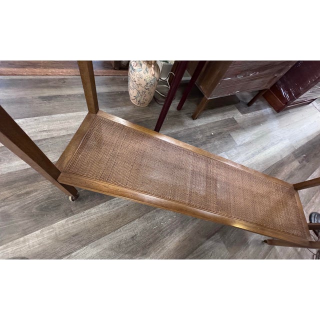 1966 Mid-Century Modern Expanding Bar Cabinet With Pull-Out Serving Console For Sale - Image 10 of 12