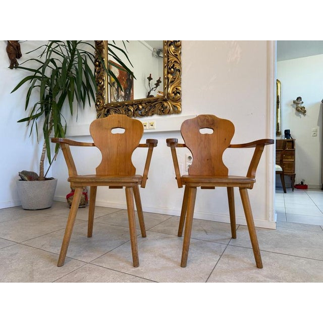 Rustic Farmhouse Armchair in Wood For Sale - Image 12 of 17