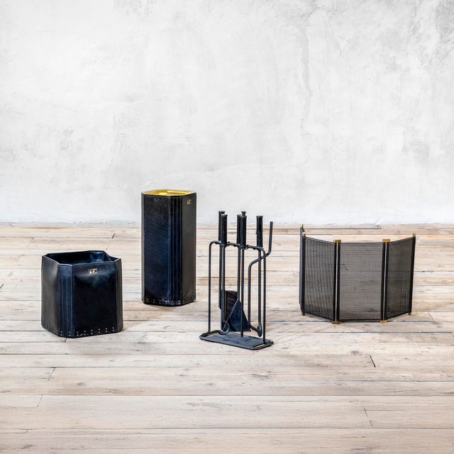 Dimensions: tall basket 62 x 27 x 27 cm; low basket 37 x 31 x 31 cm, tool holder 66 x 39 x 18 cm, flame arrester 45 x 100...