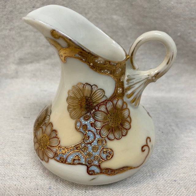 1910s Vintage Japanese Seto Ware Creamer Pitcher For Sale - Image 5 of 12