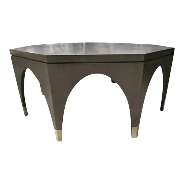 Manchester Cocktail Table in Ash Grey Form Ambella Home Collection For Sale
