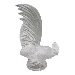 Lalique Coq Nain Art Deco Frosted Glass Rooster