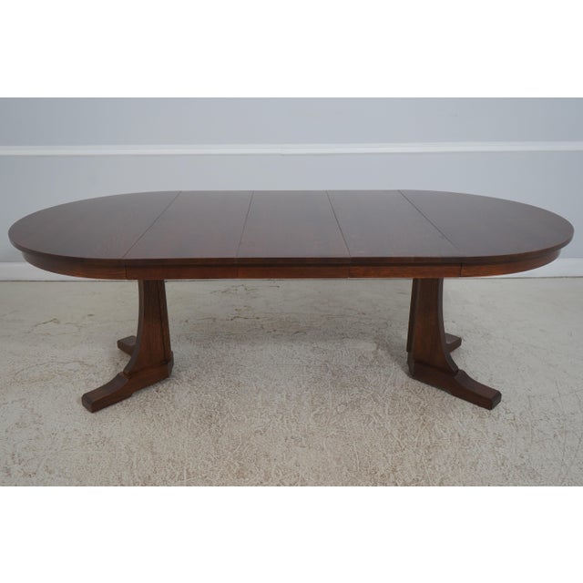 Stickley Mission Oak Round Dining Room Table For Sale - Image 10 of 18