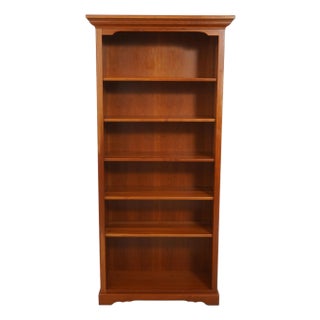 Quality Solid Cherry Tall Open Bookcase For Sale