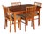 Mid-Century Extendable Walnut Dining Table and Chairs from Vanson, 1950s, Set of 5 For Sale