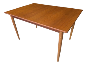 Mid-Century Modern Danish Extendable Teak Dining Table