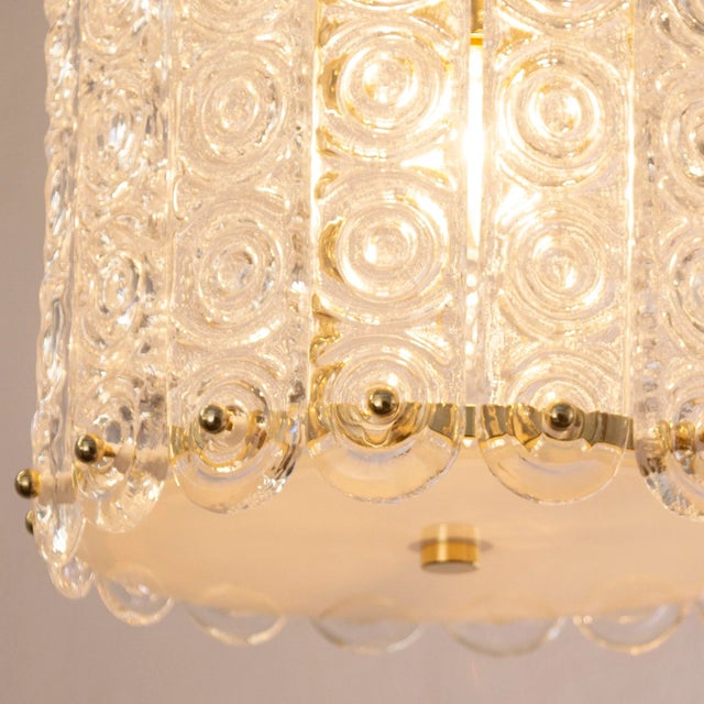 Italian Pendant in Murano Crystal Glass with Circles Textures, 1990s For Sale - Image 9 of 12